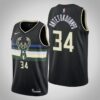 Milwaukee Bucks Giannis Antetokounmpo 2021 Black Statement Jersey