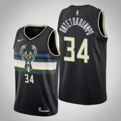 Milwaukee Bucks Giannis Antetokounmpo 2020 Black Statement Jersey