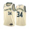 Milwaukee Bucks Giannis Antetokounmpo 2021 City Blue Jersey