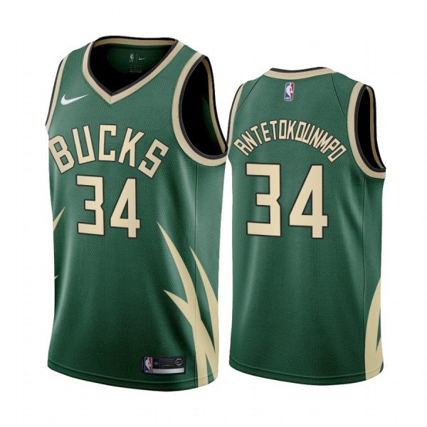 Milwaukee Bucks Giannis Antetokounmpo 2021 Earned Green Milwaukee Bucks Giannis Antetokounmpo 2021 Earned Green