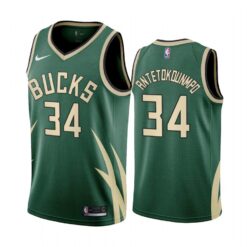 Milwaukee Bucks Giannis Antetokounmpo 2021 Earned Green