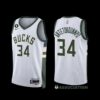 Milwaukee Bucks Giannis Antetokounmpo 2022-23 Icon Edition Jersey Green