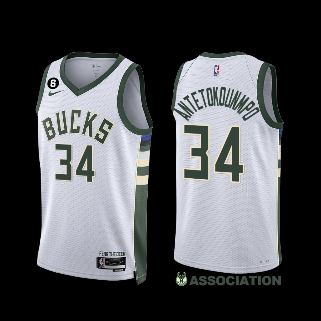 Milwaukee Bucks Giannis Antetokounmpo 2022-23 Association Edition Jersey White Milwaukee Bucks Giannis Antetokounmpo 2022-23 Association Edition Jersey White