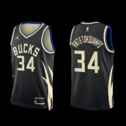 Milwaukee Bucks Giannis Antetokounmpo 2022-23 Black Statement Edition Jersey