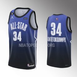 Milwaukee Bucks Giannis Antetokounmpo 2023 NBA All-Star Blue Jersey