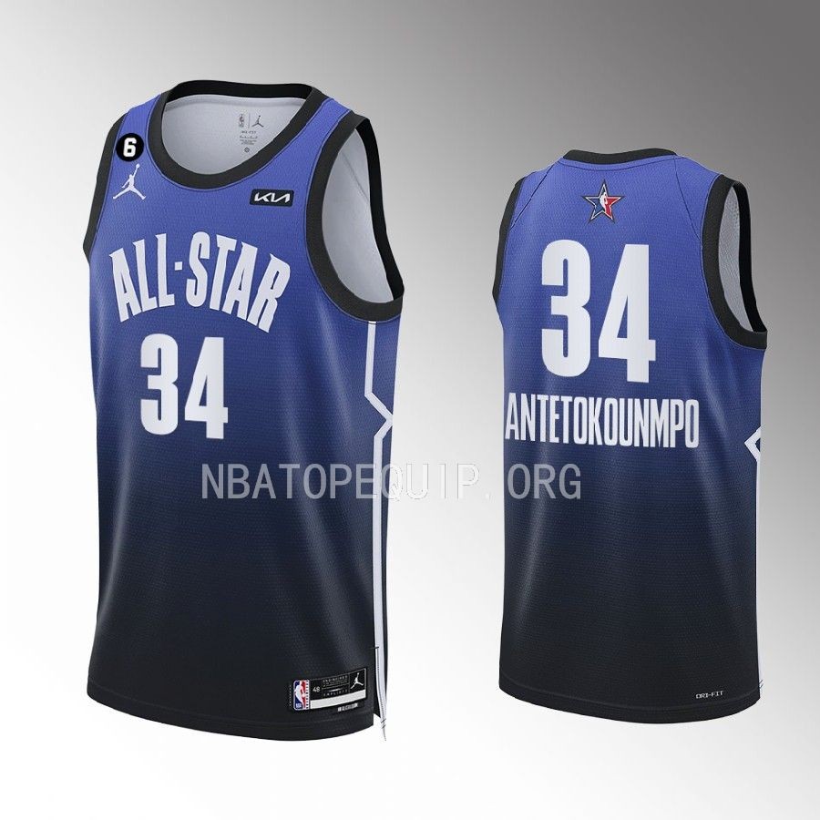 Milwaukee Bucks Giannis Antetokounmpo 2023 NBA All-Star Blue Jersey Milwaukee Bucks Giannis Antetokounmpo 2023 NBA All-Star Blue Jersey
