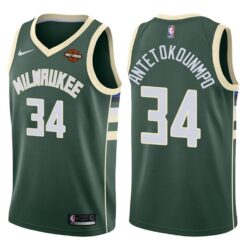 Milwaukee Bucks Giannis Antetokounmpo Green Icon Jersey