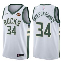 Milwaukee Bucks Giannis Antetokounmpo White Association Jersey