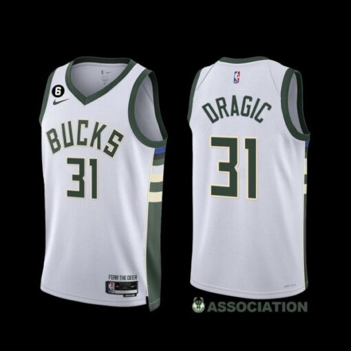 Milwaukee Bucks Goran Dragic 2022-23 Association Edition Jersey White