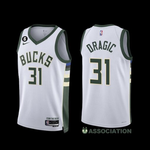 Milwaukee Bucks Goran Dragic 2022-23 Association Edition Jersey White