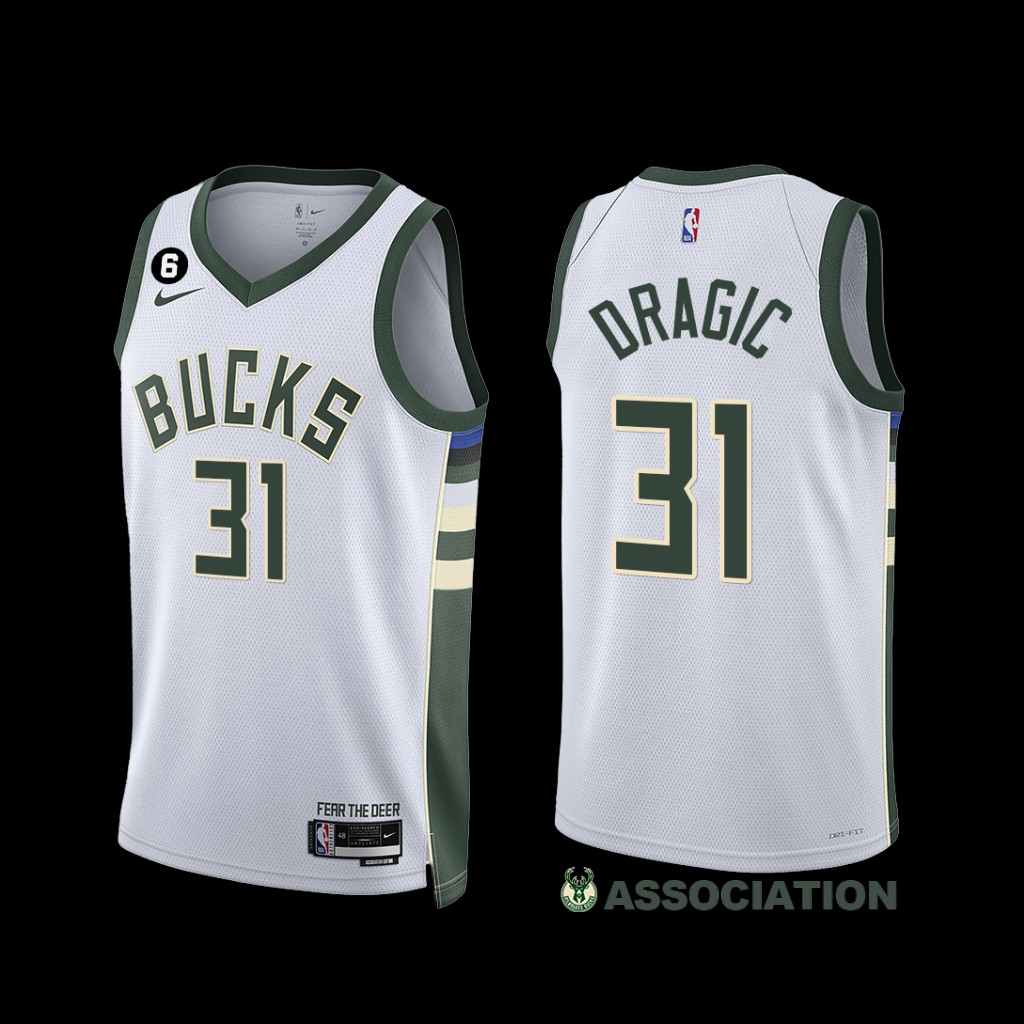 Milwaukee Bucks Goran Dragic 2022-23 Association Edition Jersey White Milwaukee Bucks Goran Dragic 2022-23 Association Edition Jersey White
