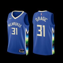 Milwaukee Bucks Goran Dragic 2022-23 Blue City Edition Jersey