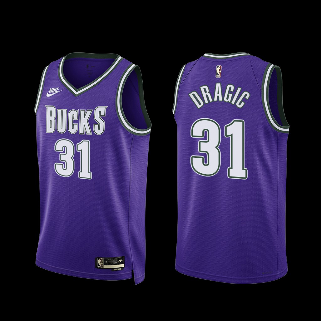 Milwaukee Bucks Goran Dragic 2022-23 Classic Edition Jersey Purple Milwaukee Bucks Goran Dragic 2022-23 Classic Edition Jersey Purple