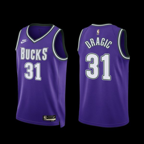 Milwaukee Bucks Goran Dragic 2022-23 Classic Edition Jersey Purple Milwaukee Bucks Goran Dragic 2022-23 Classic Edition Jersey Purple