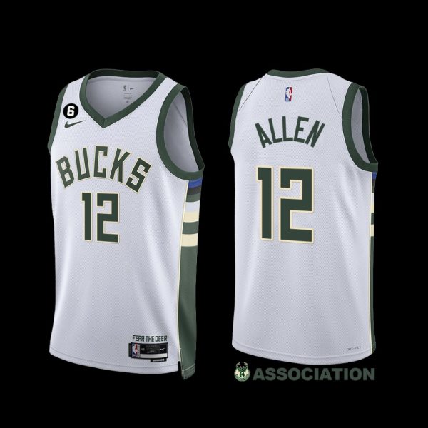 Milwaukee Bucks Grayson Allen 2022-23 Association Edition Jersey White Milwaukee Bucks Grayson Allen 2022-23 Association Edition Jersey White