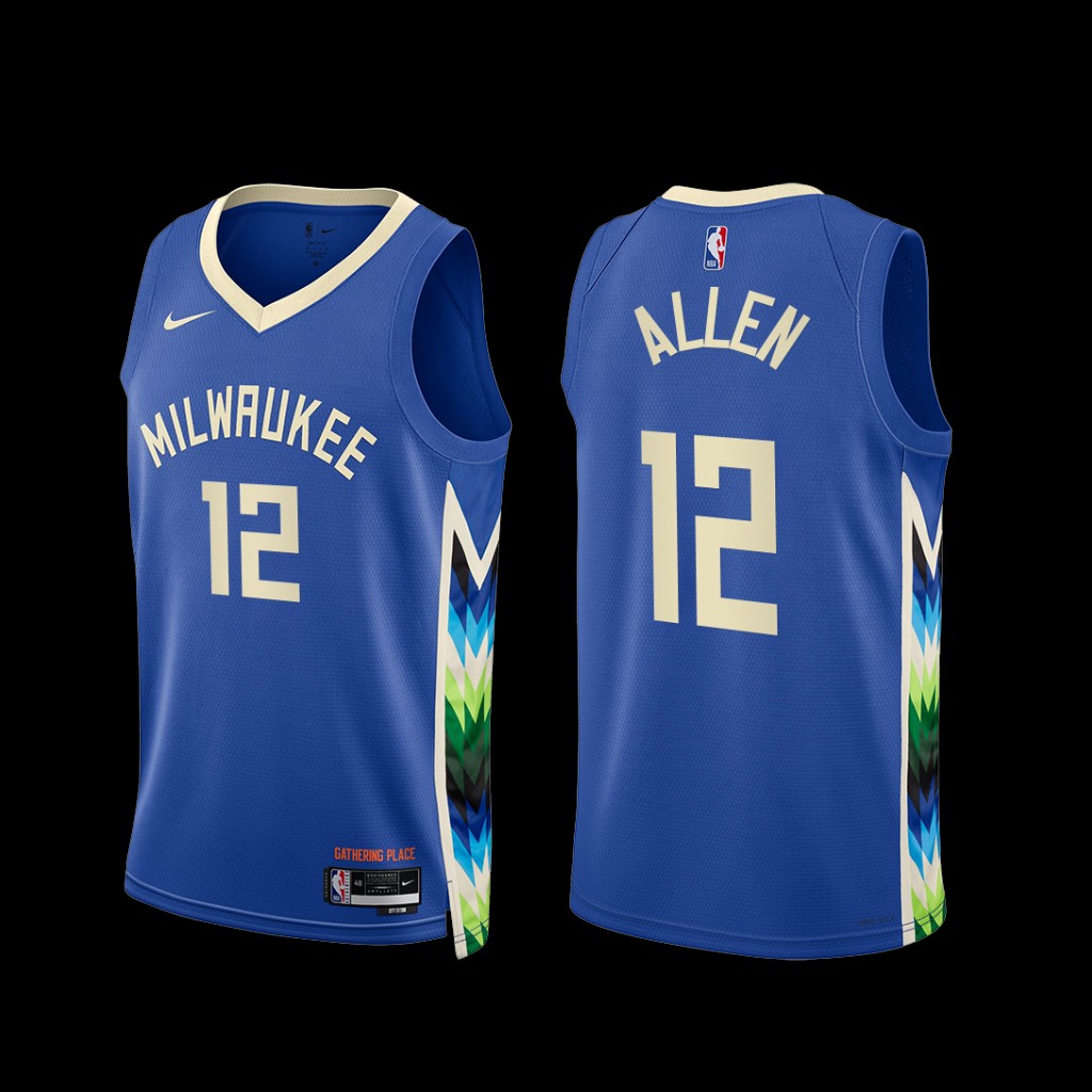 Milwaukee Bucks Grayson Allen 2022-23 City Edition Jersey Blue Milwaukee Bucks Grayson Allen 2022-23 City Edition Jersey Blue