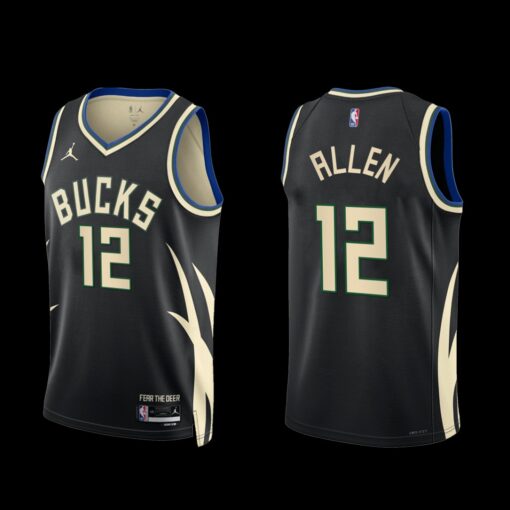 Milwaukee Bucks Grayson Allen 2022-23 Statement Edition Jersey Black