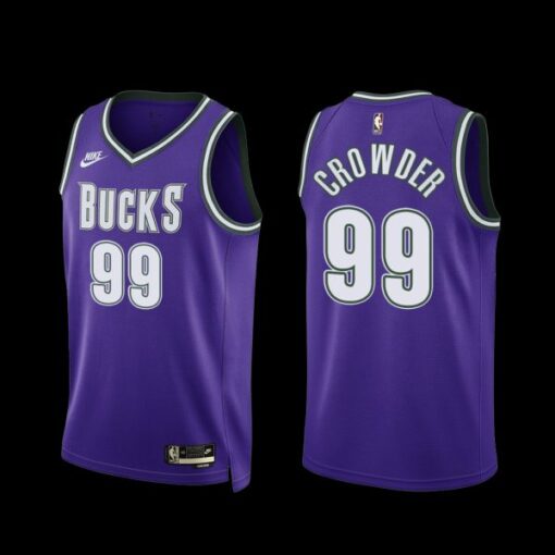 Milwaukee Bucks Jae Crowder 2022-23 Classic Edition Jersey Purple