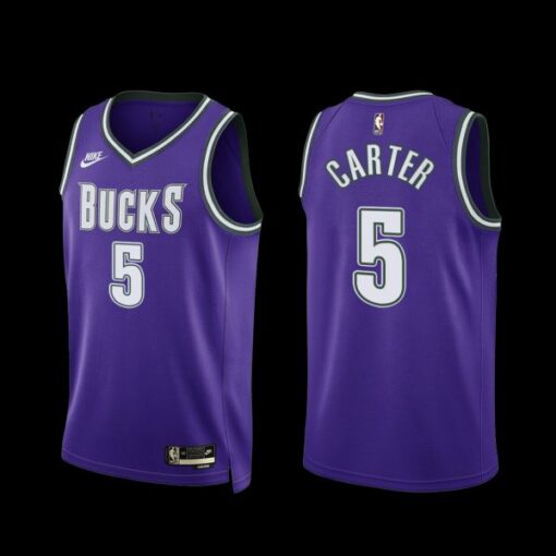 Milwaukee Bucks Jevon Carter 2022-23 Purple Classic Edition Jersey