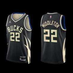 Milwaukee Bucks Khris Middleton 2022-23 Black Statement Edition Jersey