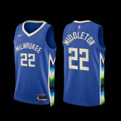 Milwaukee Bucks Khris Middleton 2022-23 City Edition Jersey Blue