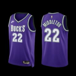 Milwaukee Bucks Khris Middleton 2022-23 Purple Classic Edition Jersey