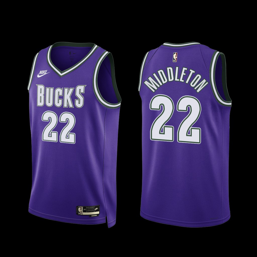 Milwaukee Bucks Khris Middleton 2022-23 Purple Classic Edition Jersey Milwaukee Bucks Khris Middleton 2022-23 Purple Classic Edition Jersey