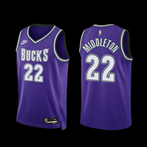 Milwaukee Bucks Khris Middleton 2022-23 Purple Classic Edition Jersey Milwaukee Bucks Khris Middleton 2022-23 Purple Classic Edition Jersey