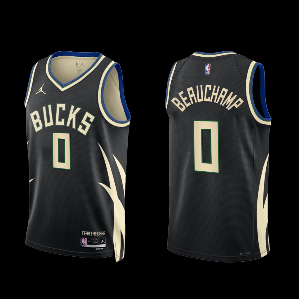 Milwaukee Bucks MarJon Beauchamp 2022-23 Black Statement Edition Jersey Milwaukee Bucks MarJon Beauchamp 2022-23 Black Statement Edition Jersey
