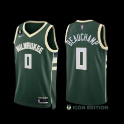 Milwaukee Bucks MarJon Beauchamp 2022-23 Icon Edition NO.6 Patch Jersey Green