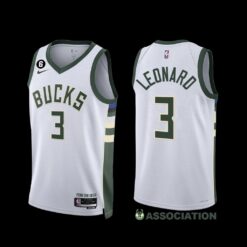 Milwaukee Bucks Meyers Leonard 2022-23 Association Edition Jersey White