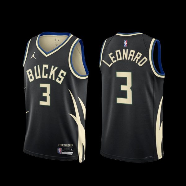 Milwaukee Bucks Meyers Leonard 2022-23 Black Statement Edition Jersey Milwaukee Bucks Meyers Leonard 2022-23 Black Statement Edition Jersey
