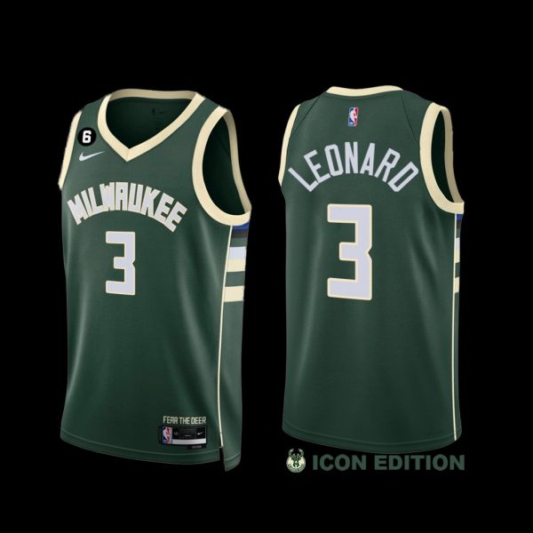 Milwaukee Bucks Meyers Leonard 2022-23 Green Icon Edition Jersey Milwaukee Bucks Meyers Leonard 2022-23 Green Icon Edition Jersey