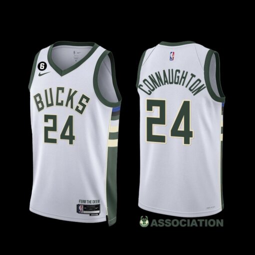 Milwaukee Bucks Pat Connaughton 2022-23 Association Edition Jersey White