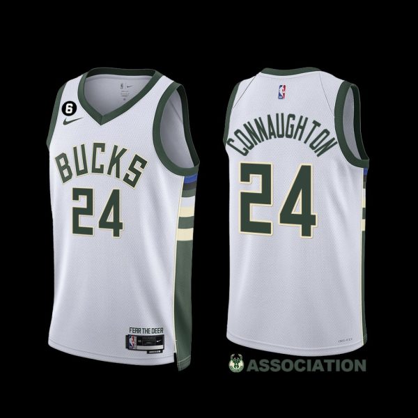 Milwaukee Bucks Pat Connaughton 2022-23 Association Edition Jersey White Milwaukee Bucks Pat Connaughton 2022-23 Association Edition Jersey White