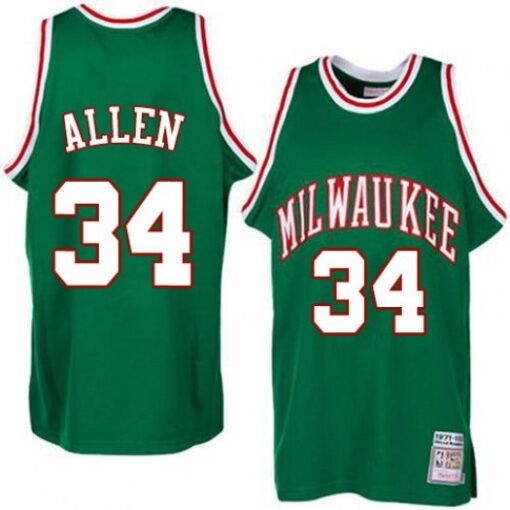 Milwaukee Bucks Ray Allen Green Throwback Jersey