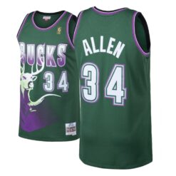 Milwaukee Bucks Ray Allen Green Vintage Jersey