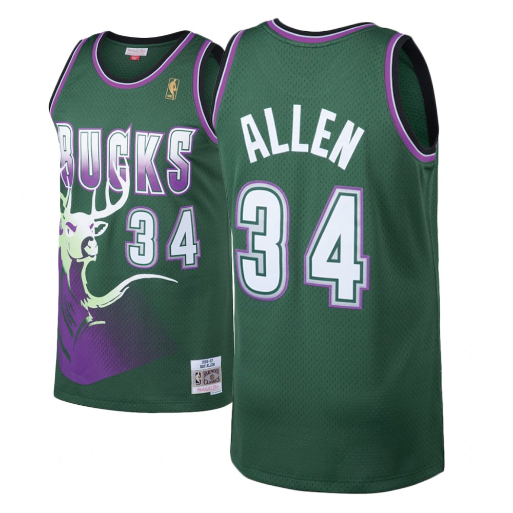 Milwaukee Bucks Ray Allen Green Vintage Jersey Milwaukee Bucks Ray Allen Green Vintage Jersey