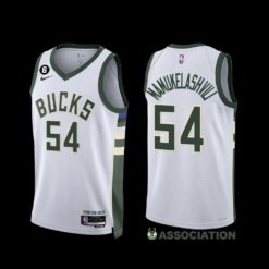 Milwaukee Bucks Sandro Mamukelashvili 2022-23 Association Edition Jersey White