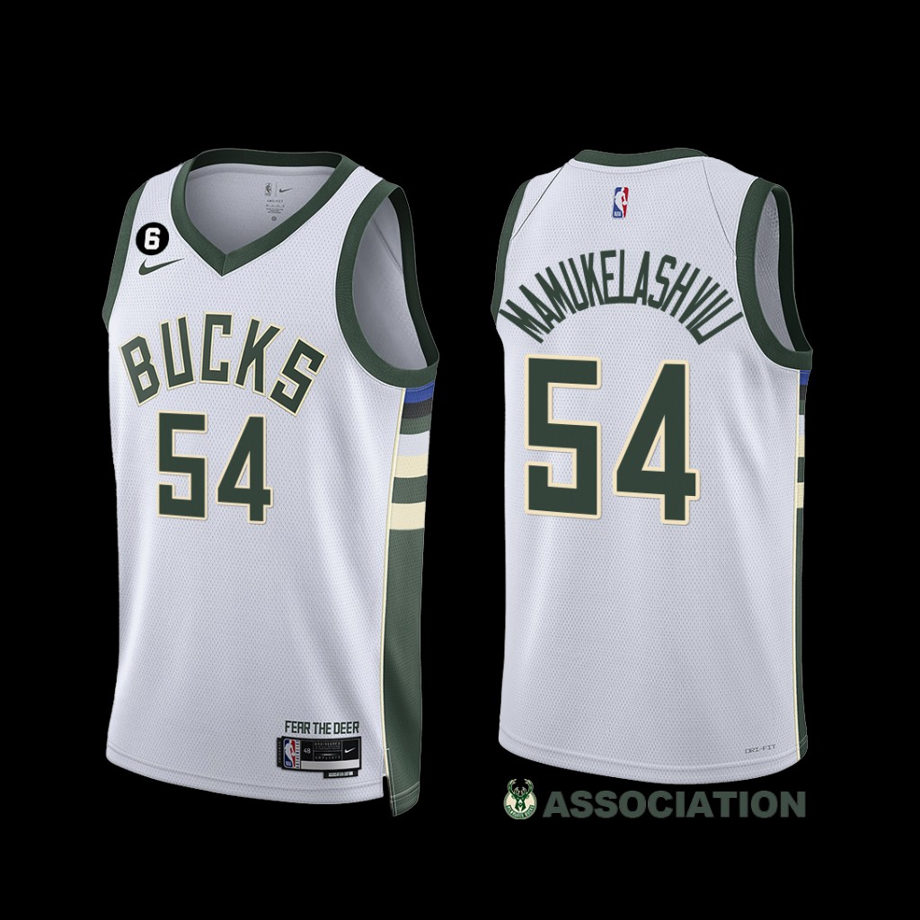 Milwaukee Bucks Sandro Mamukelashvili 2022-23 Association Edition Jersey White Milwaukee Bucks Sandro Mamukelashvili 2022-23 Association Edition Jersey White
