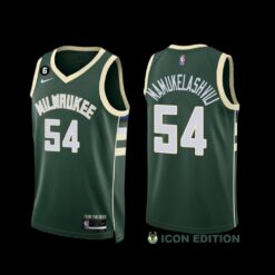 Milwaukee Bucks Sandro Mamukelashvili 2022-23 Icon Edition Jersey Green
