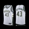 Milwaukee Bucks Sandro Mamukelashvili 2022-23 Icon Edition Jersey Green