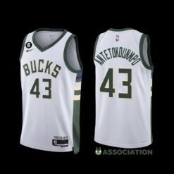 Milwaukee Bucks Thanasis Antetokounmpo 2022-23 Association Edition Jersey White