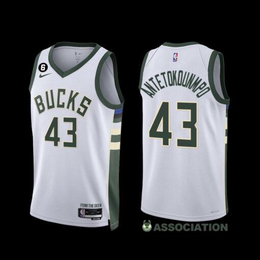 Milwaukee Bucks Thanasis Antetokounmpo 2022-23 Association Edition Jersey White