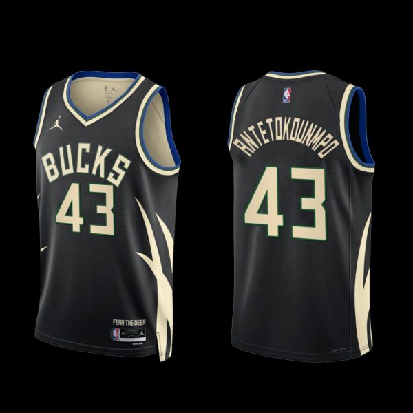 Milwaukee Bucks Thanasis Antetokounmpo 2022-23 Black Statement Edition Jersey Milwaukee Bucks Thanasis Antetokounmpo 2022-23 Black Statement Edition Jersey