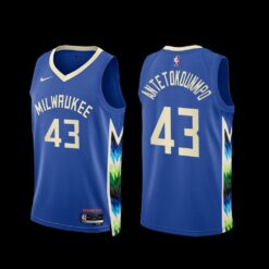 Milwaukee Bucks Thanasis Antetokounmpo 2022-23 City Edition Jersey Blue