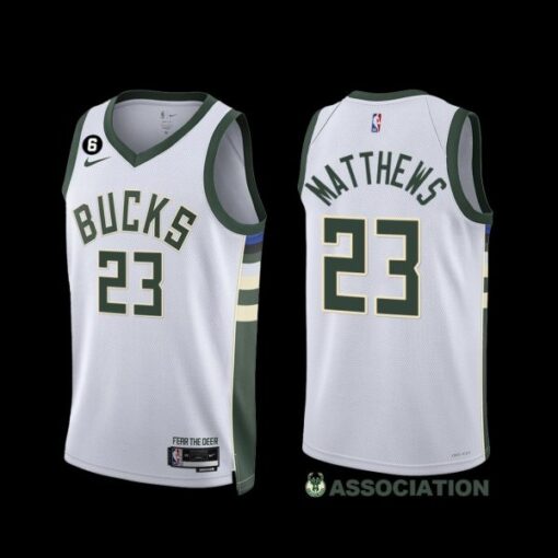 Milwaukee Bucks Wesley Matthews 2022-23 Association Edition Jersey White