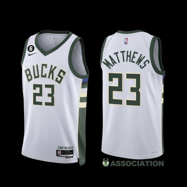 Milwaukee Bucks Wesley Matthews 2022-23 Association Edition Jersey White Milwaukee Bucks Wesley Matthews 2022-23 Association Edition Jersey White