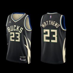 Milwaukee Bucks Wesley Matthews 2022-23 Black Statement Edition Jersey