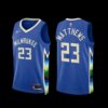 Milwaukee Bucks Wesley Matthews 2022-23 Icon Edition NO.6 Patch Jersey Green